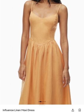 ARITZIA WILFRED INFLUENCE Maxi Dress -  SOFT Apricot NWT 6